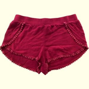 Breeze Ever Burgundy Red Boho Shorts Size Medium